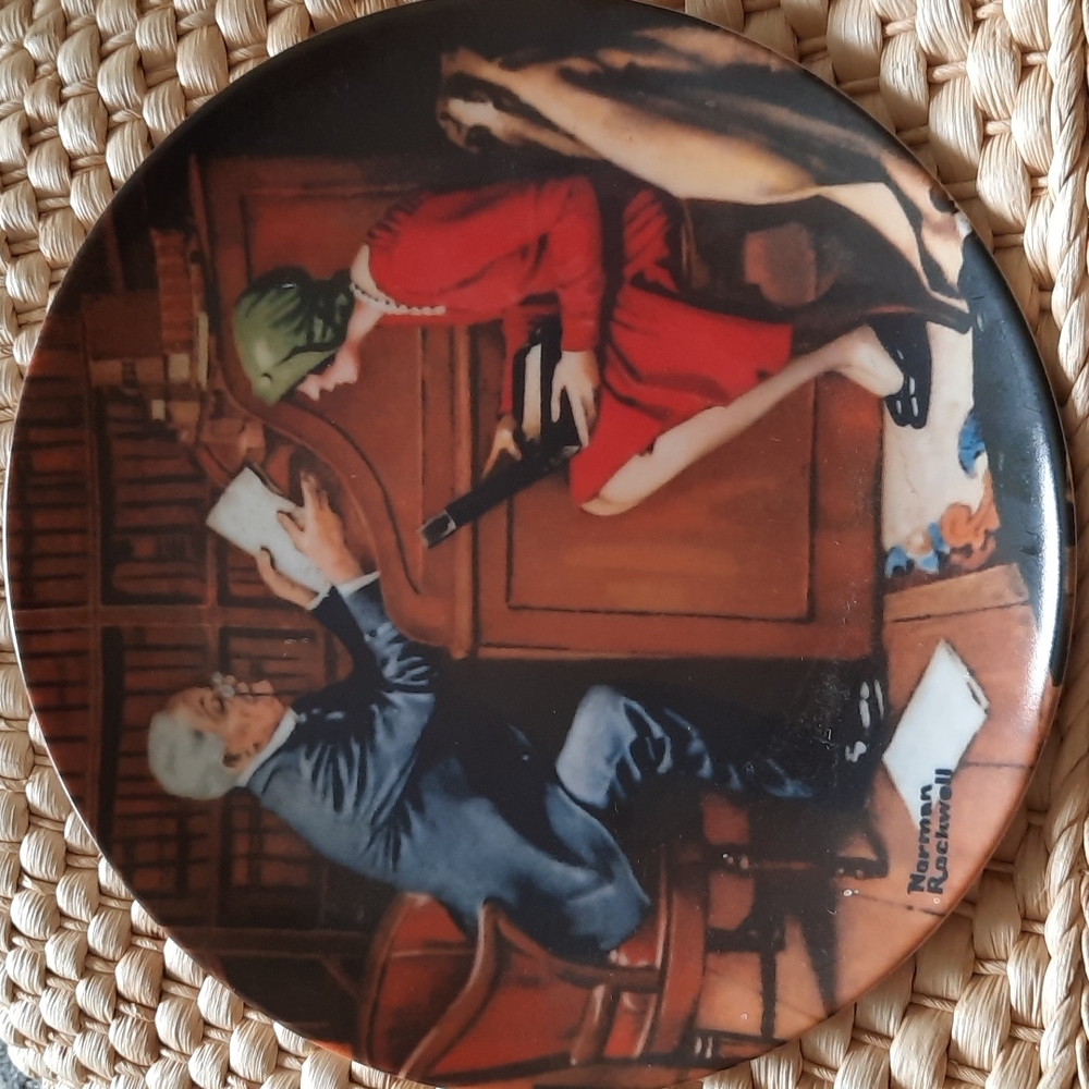 Authentic 1986 Norman Rockwell's "The Professor" Collector's Plate